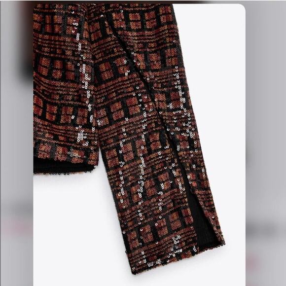 Zara Sequin Top Size Medium - Picture 9 of 10